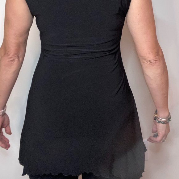 Blouse, Tank, Blue & Black, Soft - Picture 4 of 5